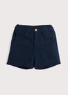 Classic Smart Shorts in Navy (4-10yrs) Shorts  from Pepa London