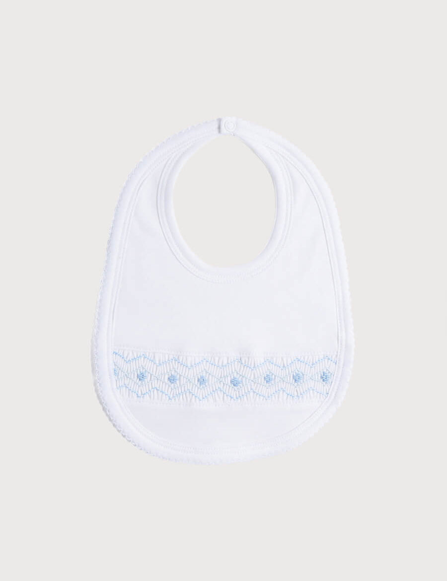 Blue Hand Smocked Bib Accessories from Pepa London