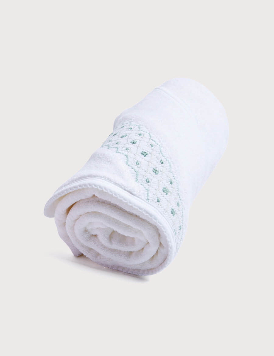 Green Hand Smocked Towel Accessories from Pepa London