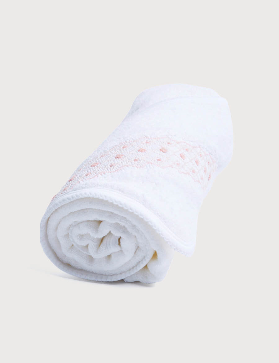Pink Hand Smocked Towel Accessories from Pepa London