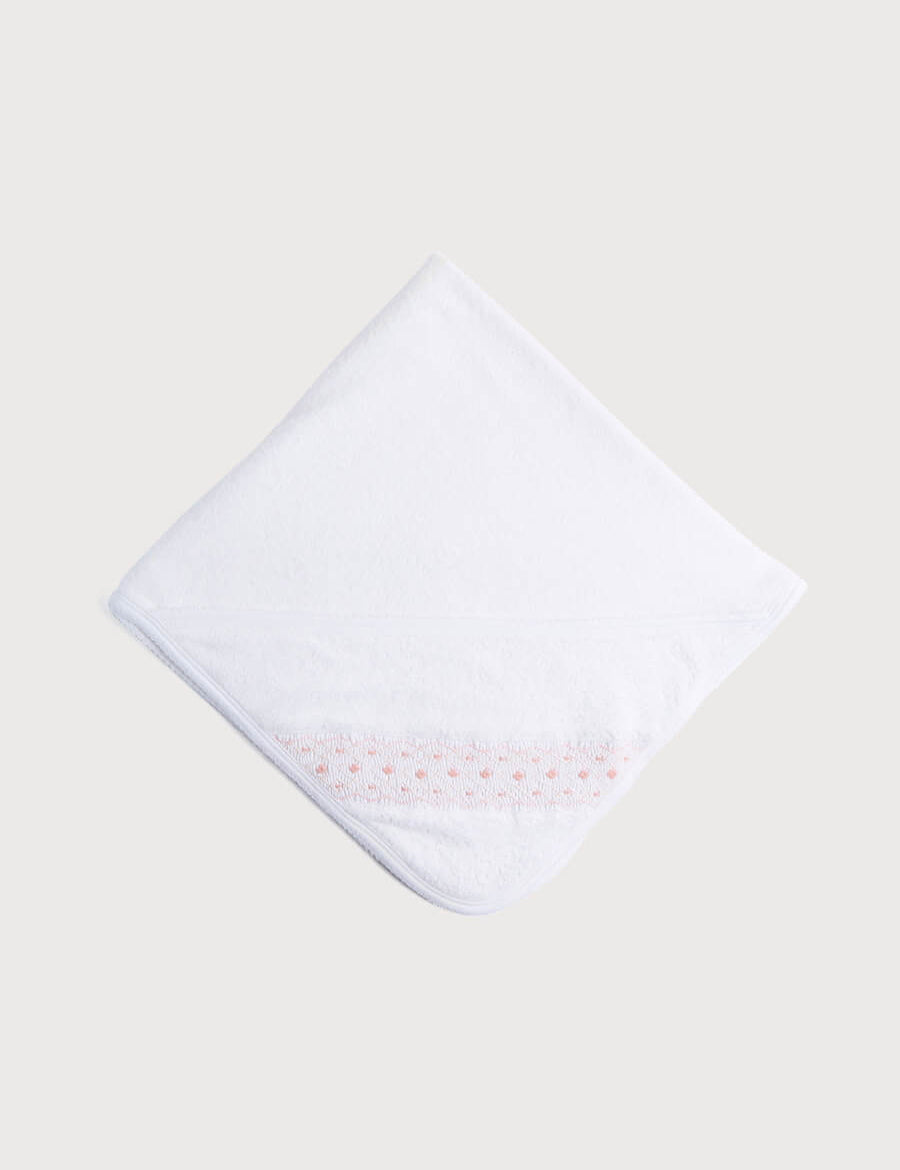 Pink Hand Smocked Towel Accessories from Pepa London