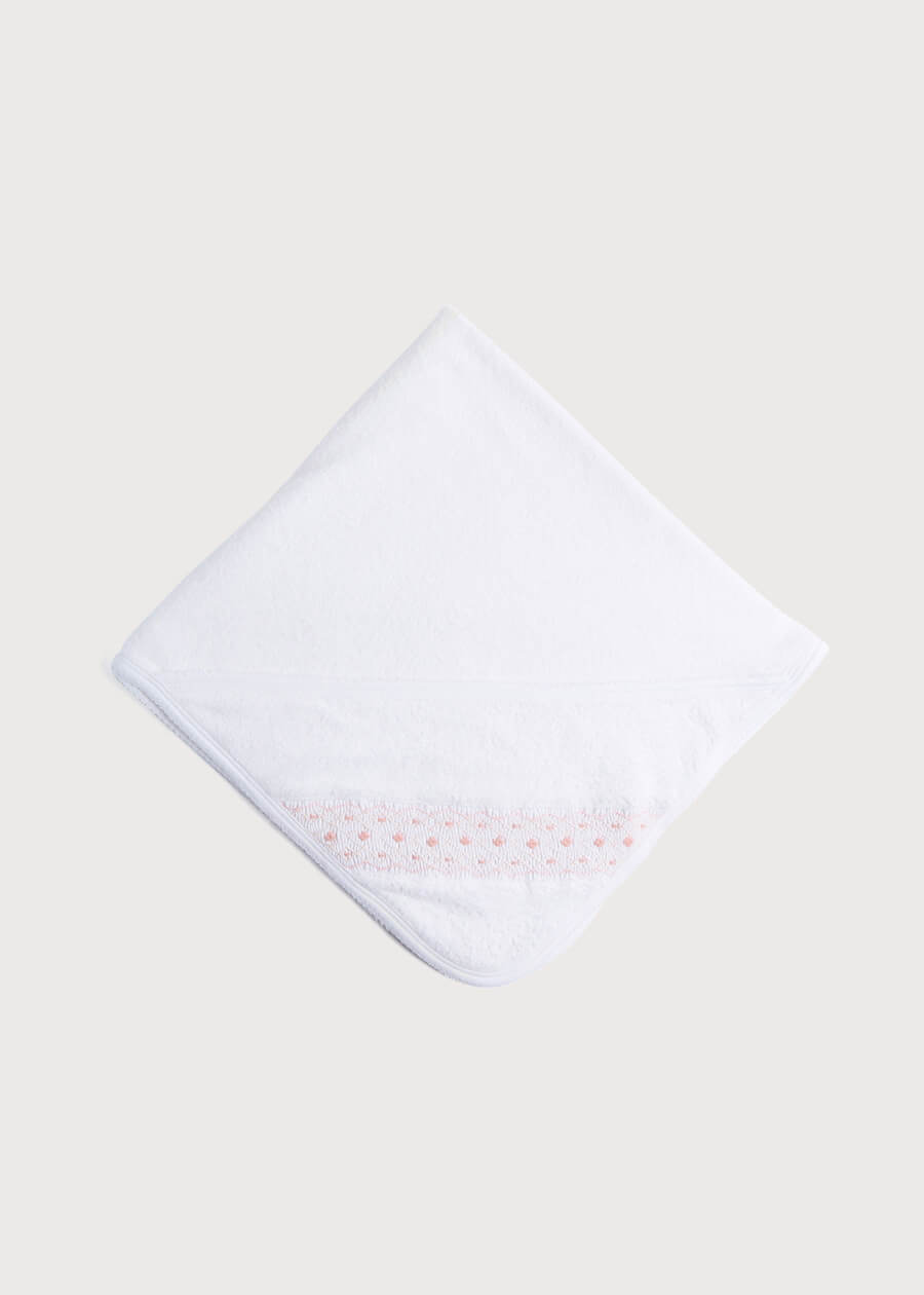 Pink Hand Smocked Towel Accessories from Pepa London