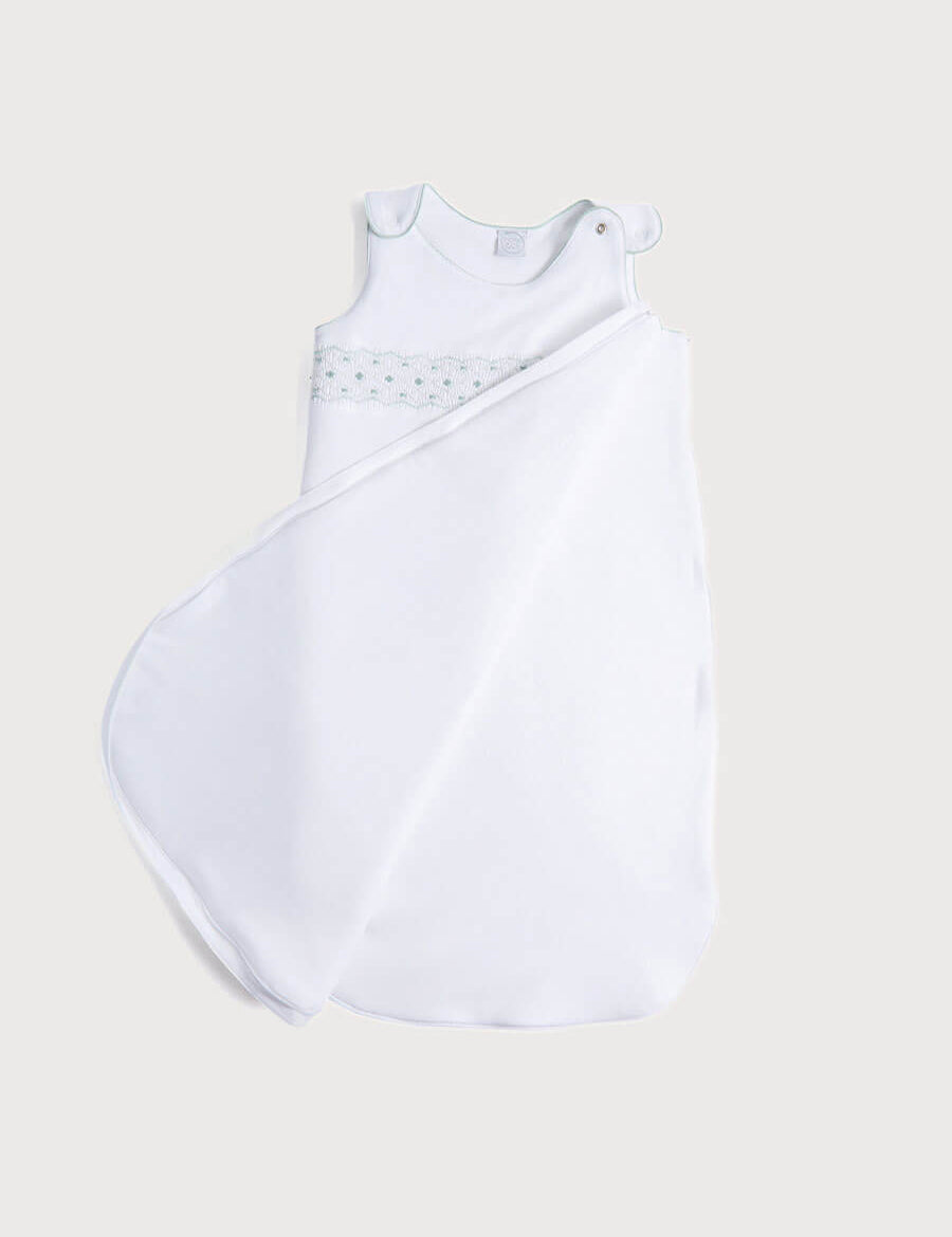 Green Hand Smocked Sleeping Bag (3-18mths) Accessories from Pepa London