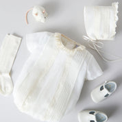 Cap Sleeve Lace Detail Romper in Ivory (3mths-2yrs) Rompers  from Pepa London