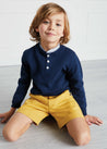 Pocket Detail Shorts With Turn-Ups in Mustard (4-10yrs) Shorts  from Pepa London