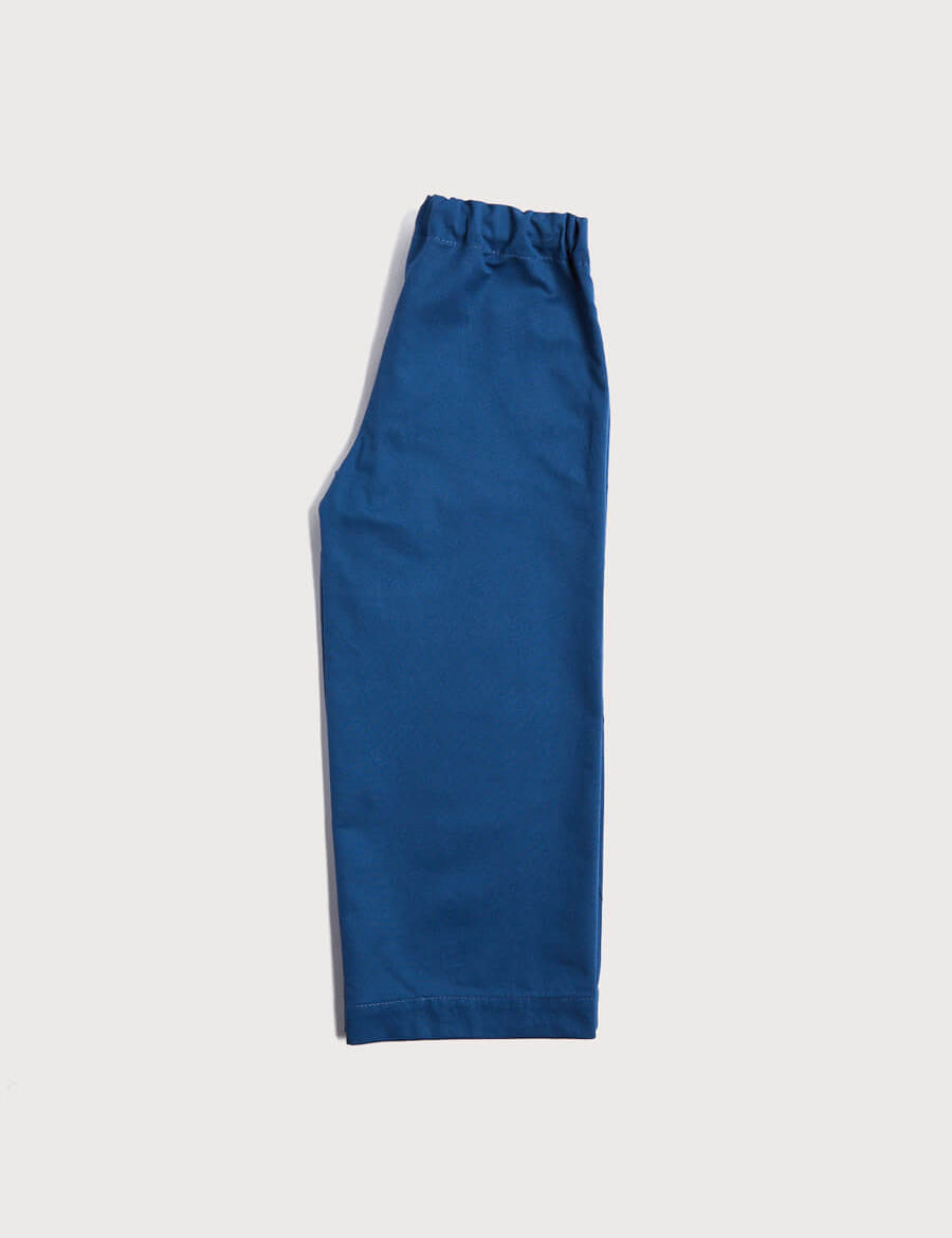 Gold Button Detail Trousers in French Blue (4-10yrs) Trousers from Pepa London