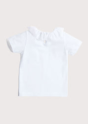 Piculina Trim Top in White (2-10yrs) Tops & Bodysuits  from Pepa London