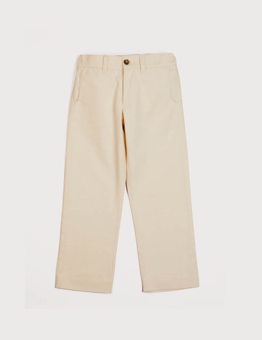 Pocket Detail Chino Trousers in Beige (4-10yrs) Trousers from Pepa London