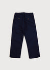 Pocket Detail Chino Trousers in Navy (4-10yrs) Trousers  from Pepa London