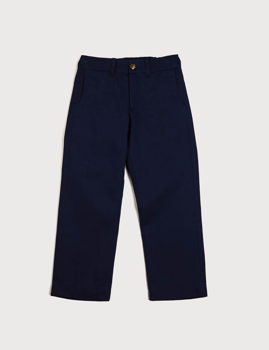 Pocket Detail Chino Trousers in Navy (4-10yrs) Trousers from Pepa London