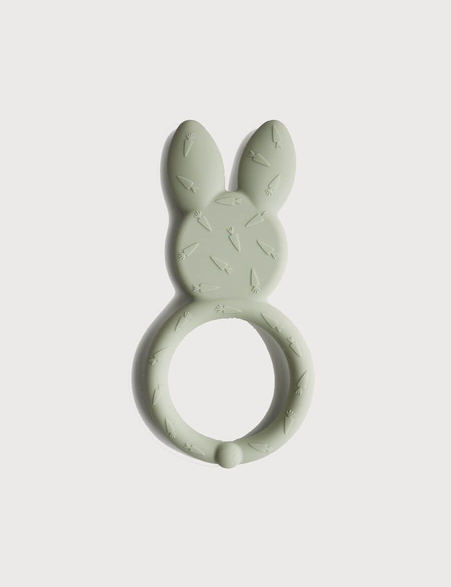 Bunny Teether in Green Accessories from Pepa London