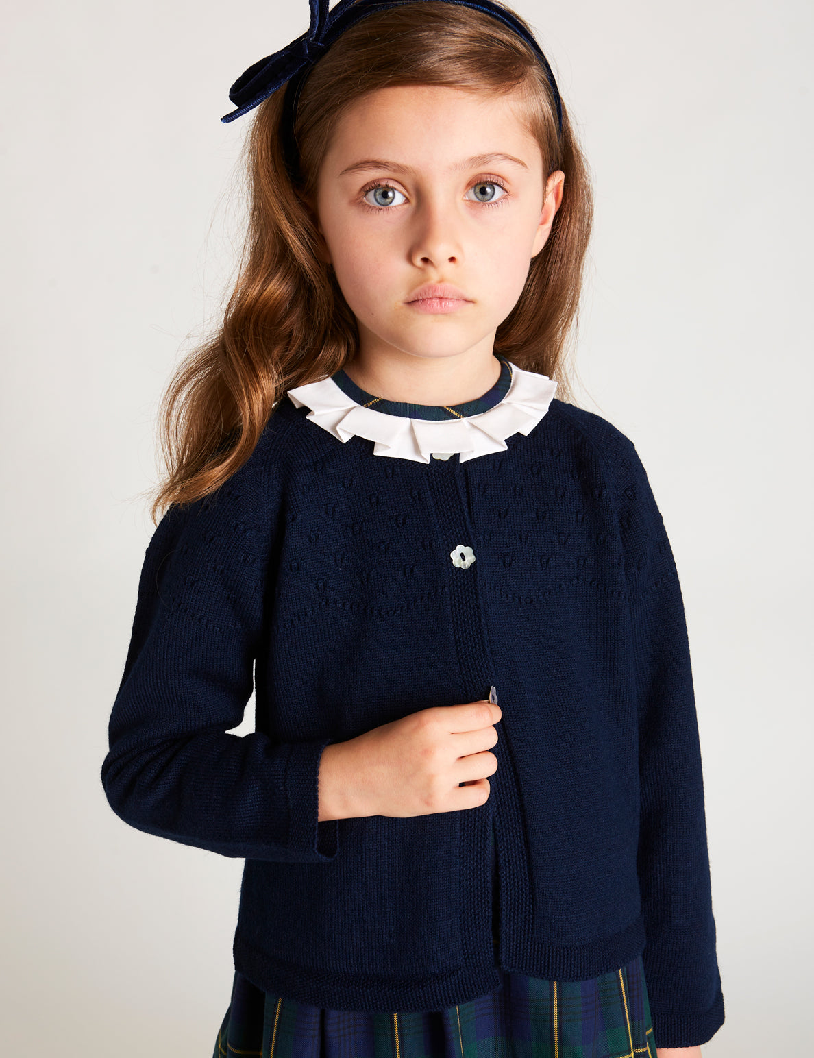Classic Cardigan in Navy (12mths-10yrs) Knitwear from Pepa London