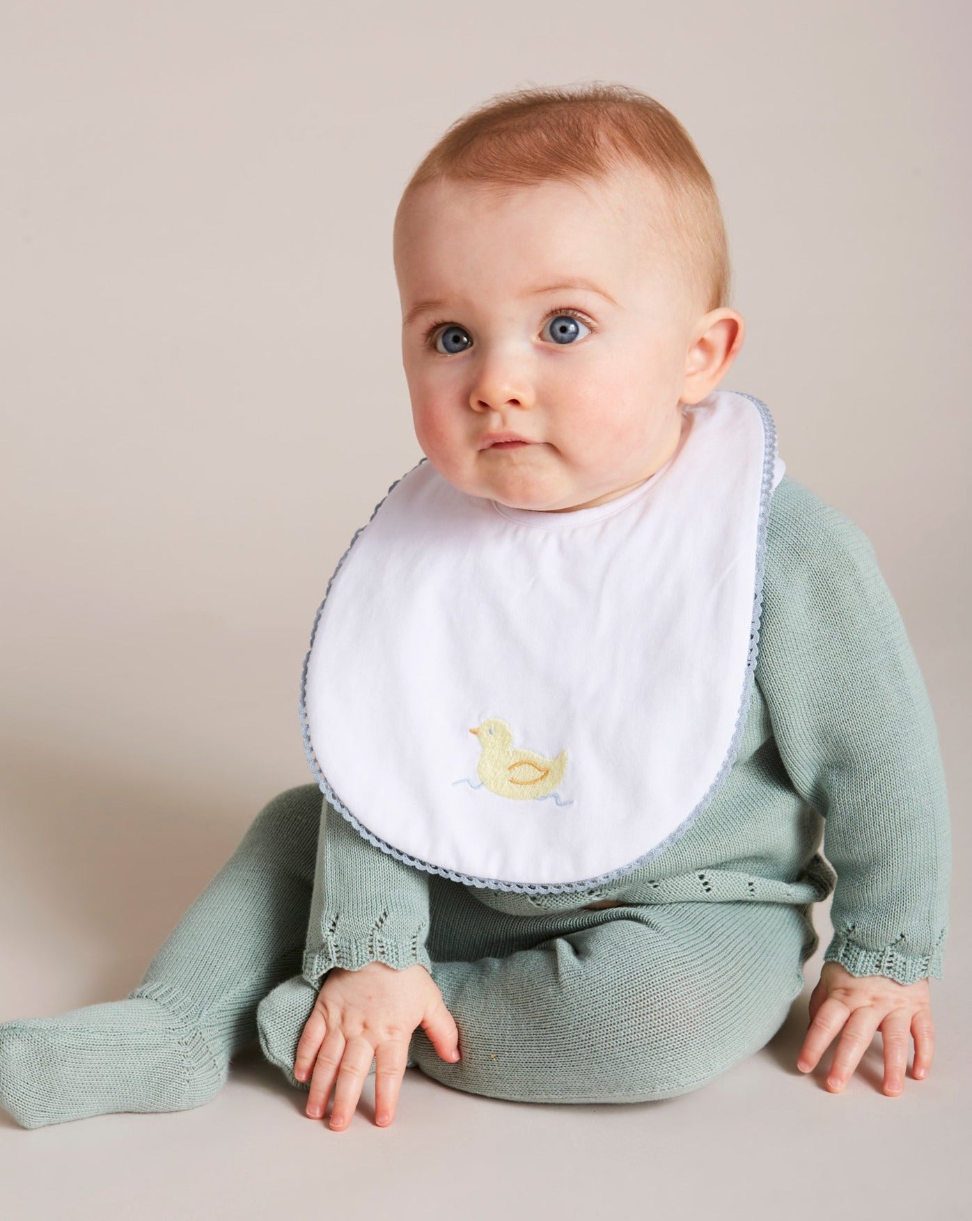 Duck Embroidered Cotton Bib Accessories from Pepa London