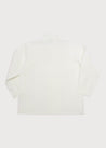 Boy's white double-breasted Mandarin collar shirt (12mths-10yrs) Shirts  from Pepa London