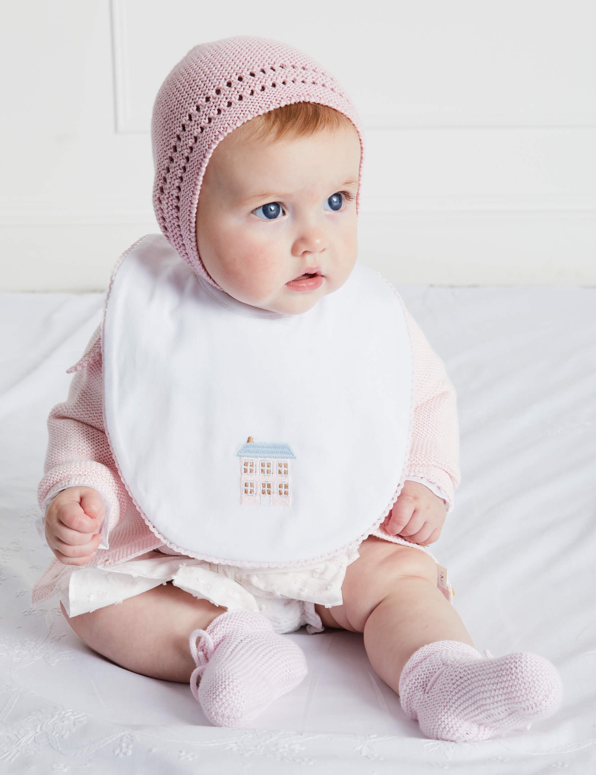 House Embroidered Cotton Bib Accessories from Pepa London