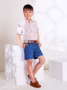 Classic Smart Shorts in French Blue (4-10yrs) Shorts  from Pepa London