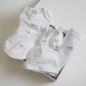 Newborn Bonnet with Rocking Horse Embroidery Blue (0-3mths) Knitted Accessories  from Pepa London