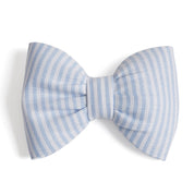 Big Bow Clip in Light Blue Oxford Stripes Hair Accessories  from Pepa London