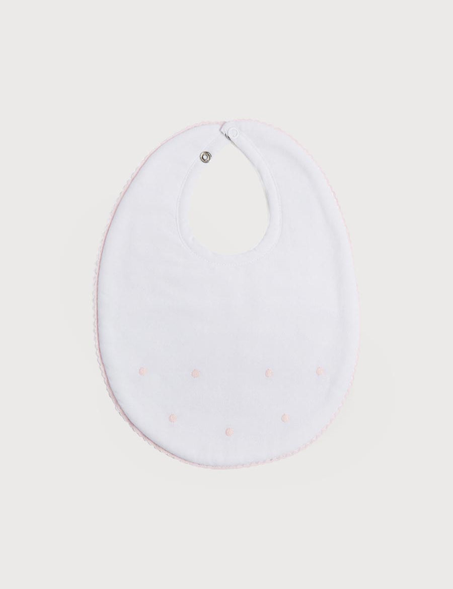 Pink Dotted Cotton Bib Accessories from Pepa London