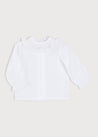 Traditional Hand Embroidered Blouse in Off White (0-12mths) Blouses  from Pepa London