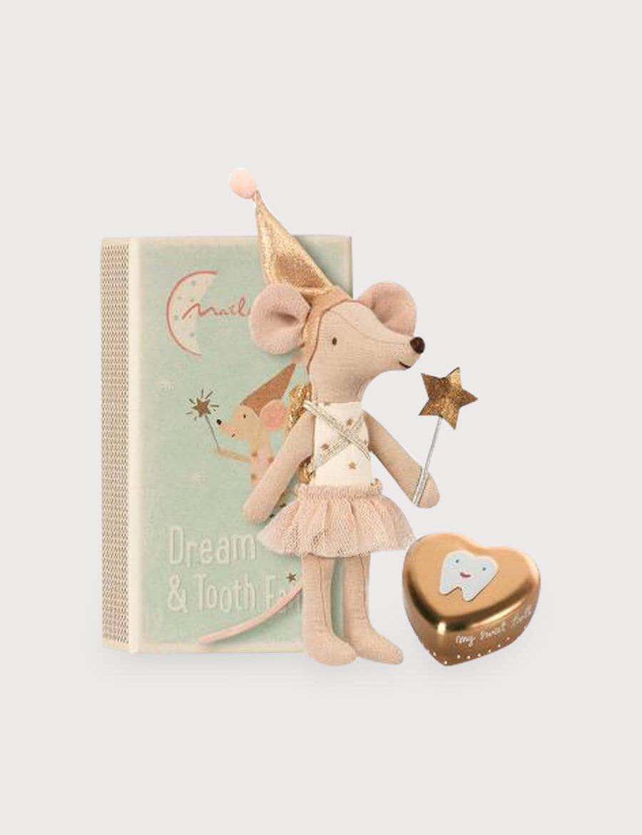 Tooth Fairy Sister Mouse with Metal Box Toys from Pepa London