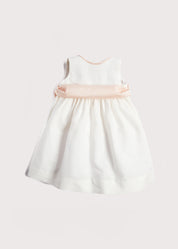 Sleeveless Ivory Flower Girl Dress with Pink Silk Sash (6mths-10yrs) Dresses from Pepa London
