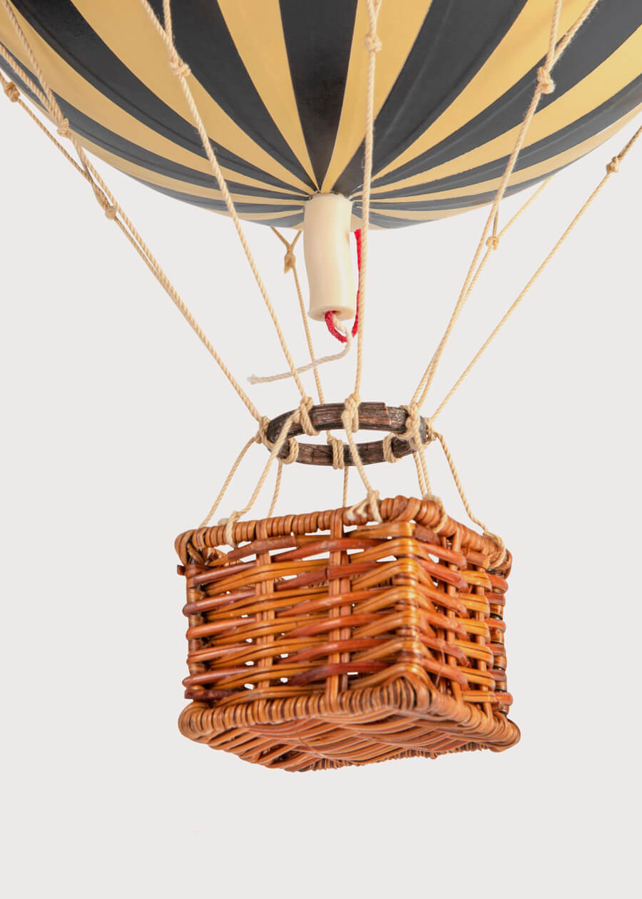 Striped Medium Hot Air Balloon in Black Toys from Pepa London