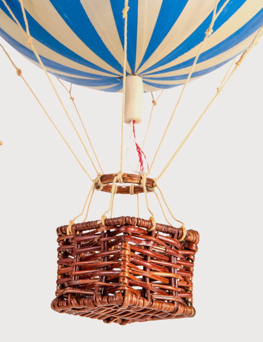 Striped Medium Hot Air Balloon in Blue Toys from Pepa London