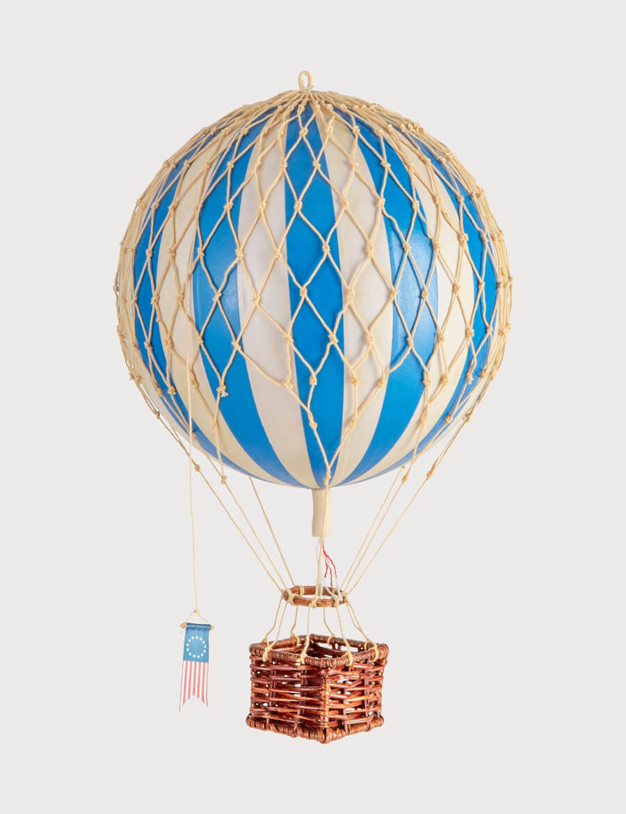 Striped Medium Hot Air Balloon in Blue Toys from Pepa London