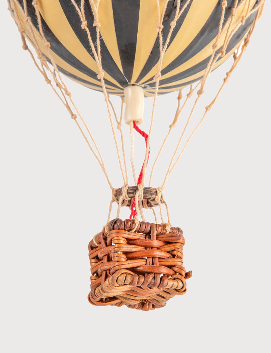 Striped Small Hot Air Balloon in Black Toys from Pepa London