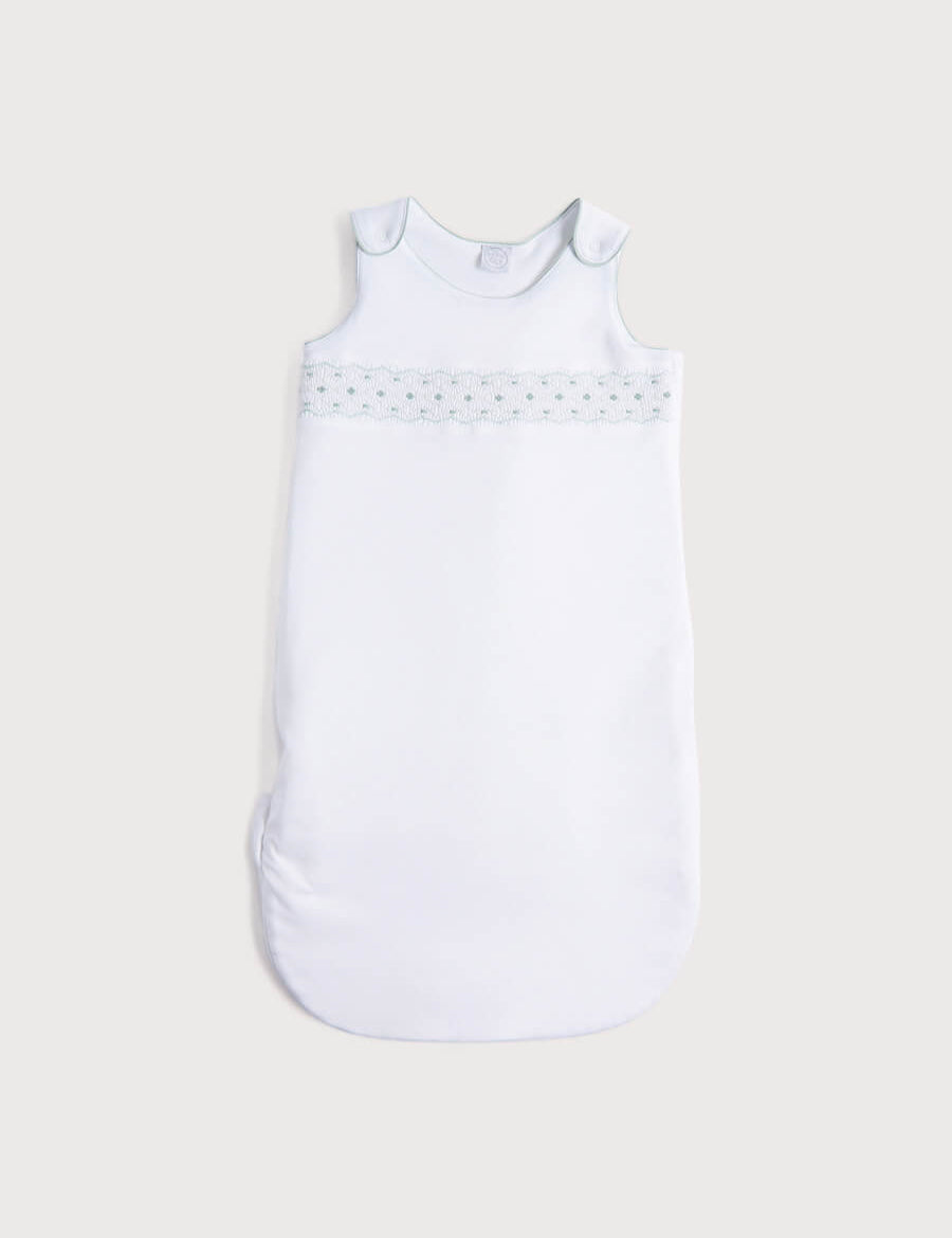 Green Hand Smocked Sleeping Bag (3-18mths) Accessories from Pepa London