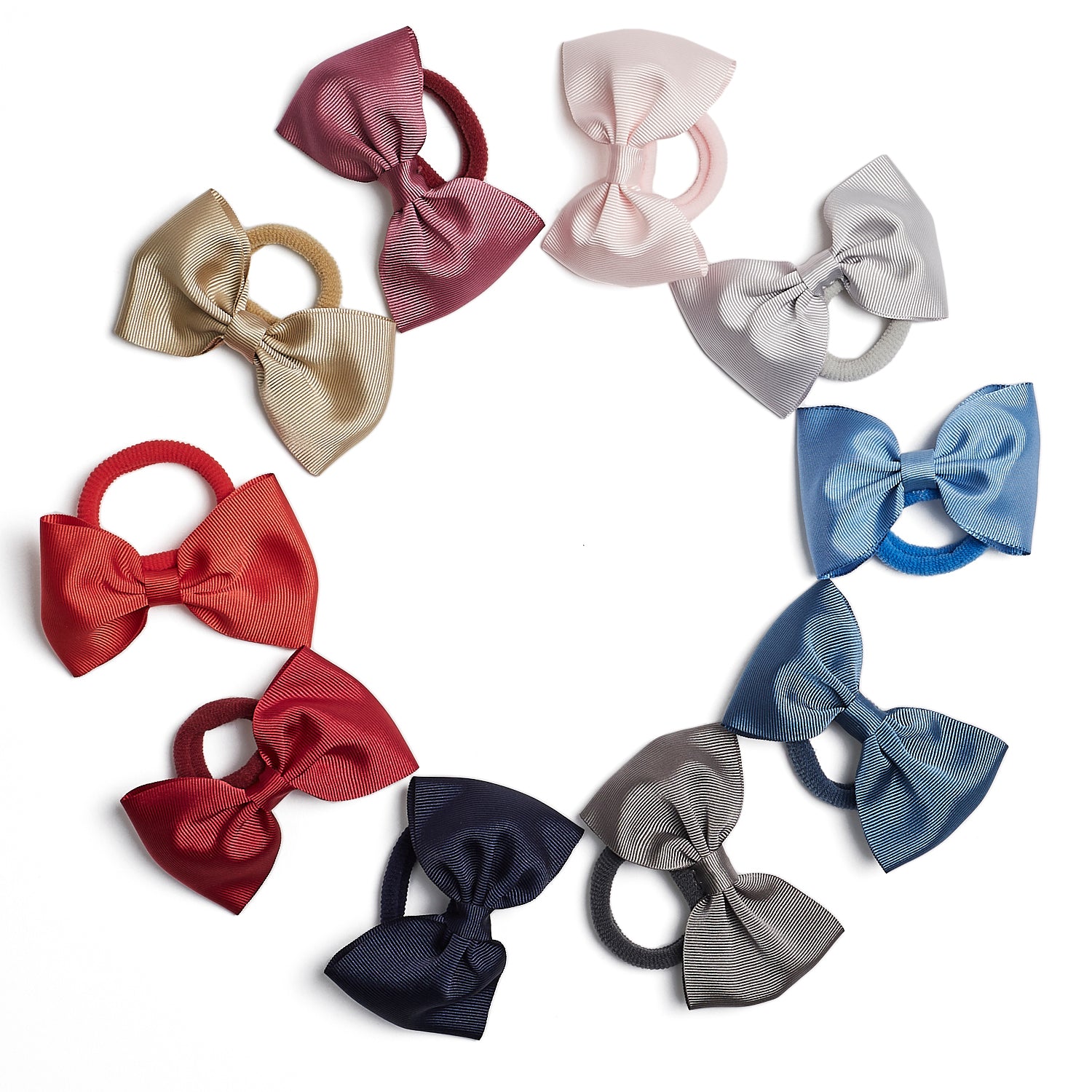 Blue Medium Bow Hair Tie Hair Accessories from Pepa London