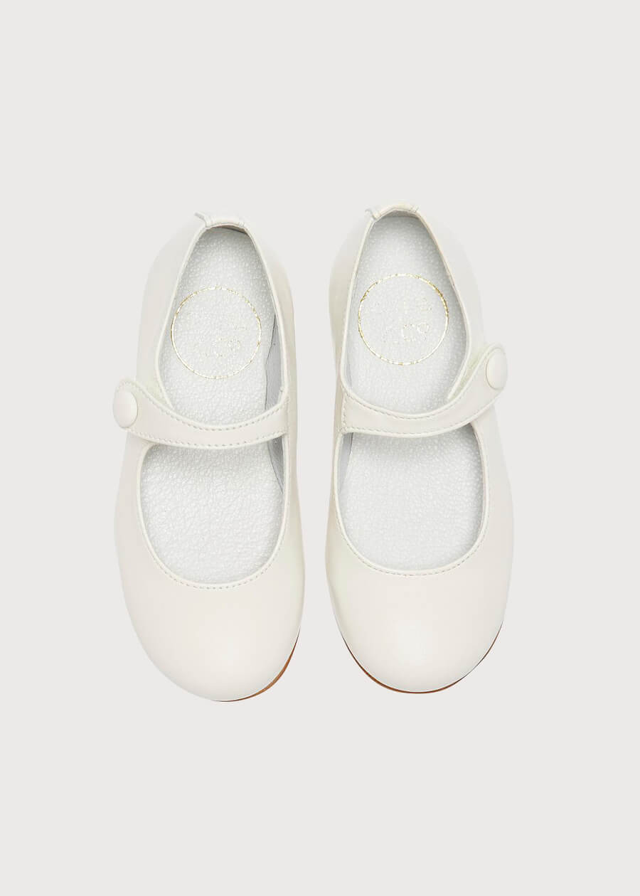 Girls Ivory Leather Mary Jane Shoes (20-34EU) Shoes from Pepa London