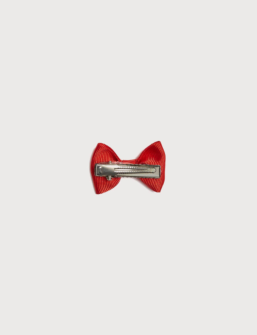 Red Small Bow Clip Hair Accessories from Pepa London