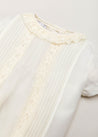 Cap Sleeve Lace Detail Romper in Ivory (3mths-2yrs) Rompers  from Pepa London