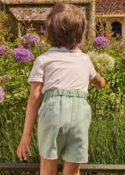 The Regency Floral Hand Smocked Two Piece Set in Green (12mths-5yrs) TWO PIECE SETS from Pepa London