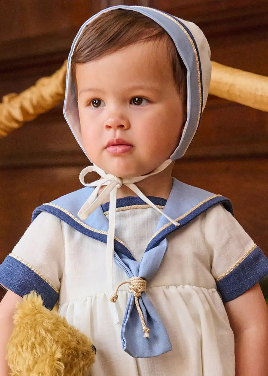 The Royal Mariner Bonnet in White (S-M) Bonnets from Pepa London