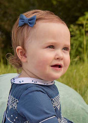 Plain Small Bow Clip in Royal Blue Hair Accessories  from Pepa London