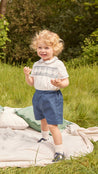 The French Blue Hand Smocked Two-Piece Set Baby Boy Look Look  from Pepa London