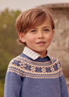 Rutherford Check Polo Collar Long Sleeve Shirt in Brown (3-10yrs) Shirts  from Pepa London