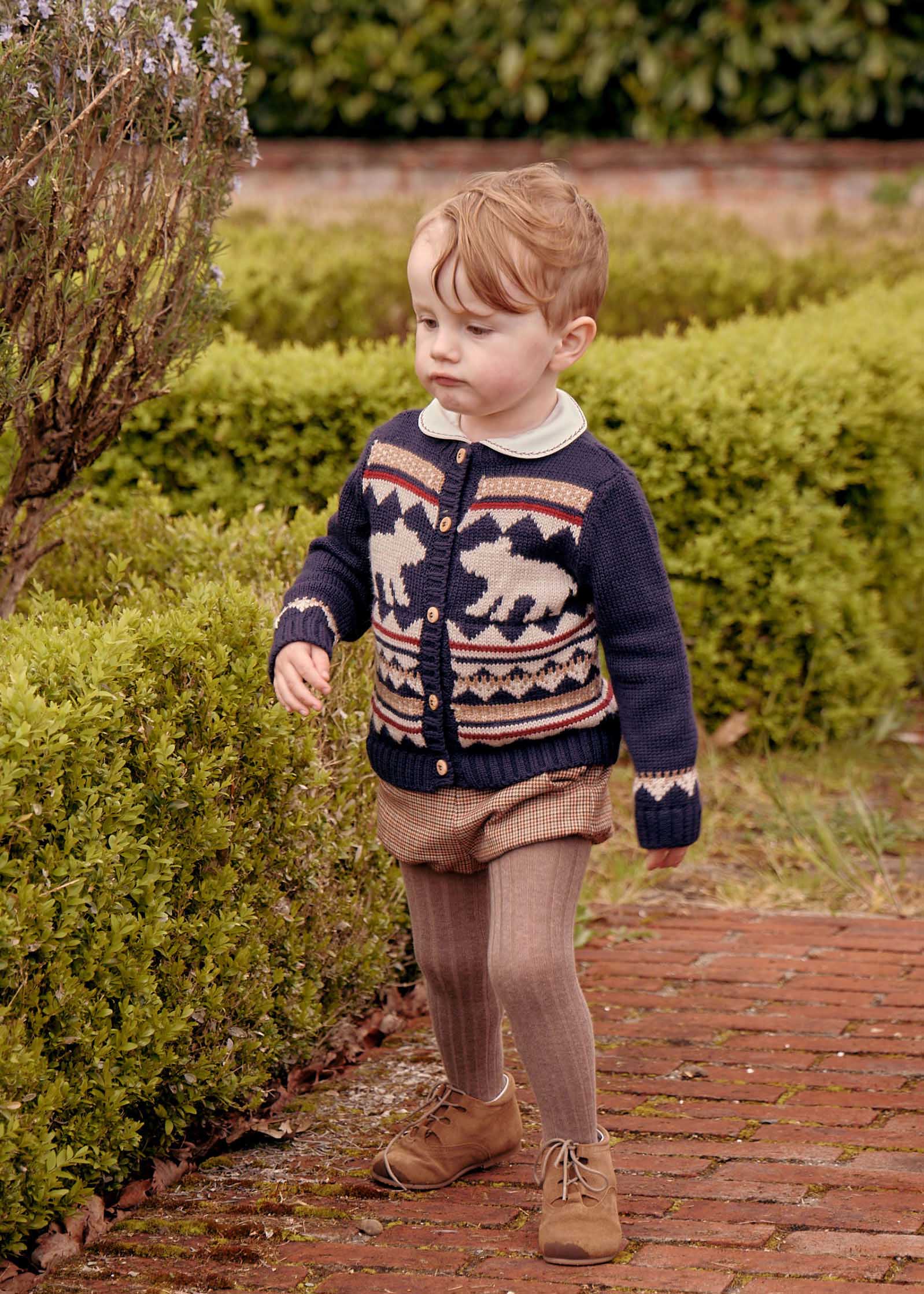 The Bear Knitted Cardigan Baby Boy Look Look  from Pepa London