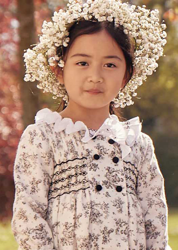 The Black and White Toile Dress Girl Look Look  from Pepa London