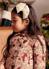 The Velvet Burgundy Dress Baby Girl Look Look  from Pepa London