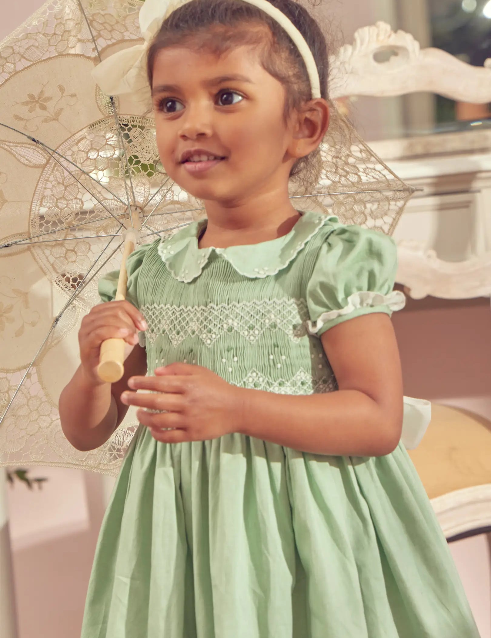 The Mint Dress Toddler Girl Look Look from Pepa London