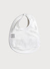 White Bib with Pink Handsmocked Details Accessories  from Pepa London