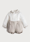 Beige Linen Celebration Set (12mths-3yrs) Sets  from Pepa London