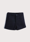 Boys Classic Navy Wool Shorts Shorts  from Pepa London