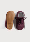 Suede Oxford Baby Booties in Burgundy (20-26EU) Shoes from Pepa London