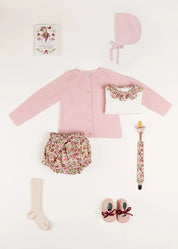 Openwork Cardigan In Pink (6mths-10yrs) KNITWEAR  from Pepa London