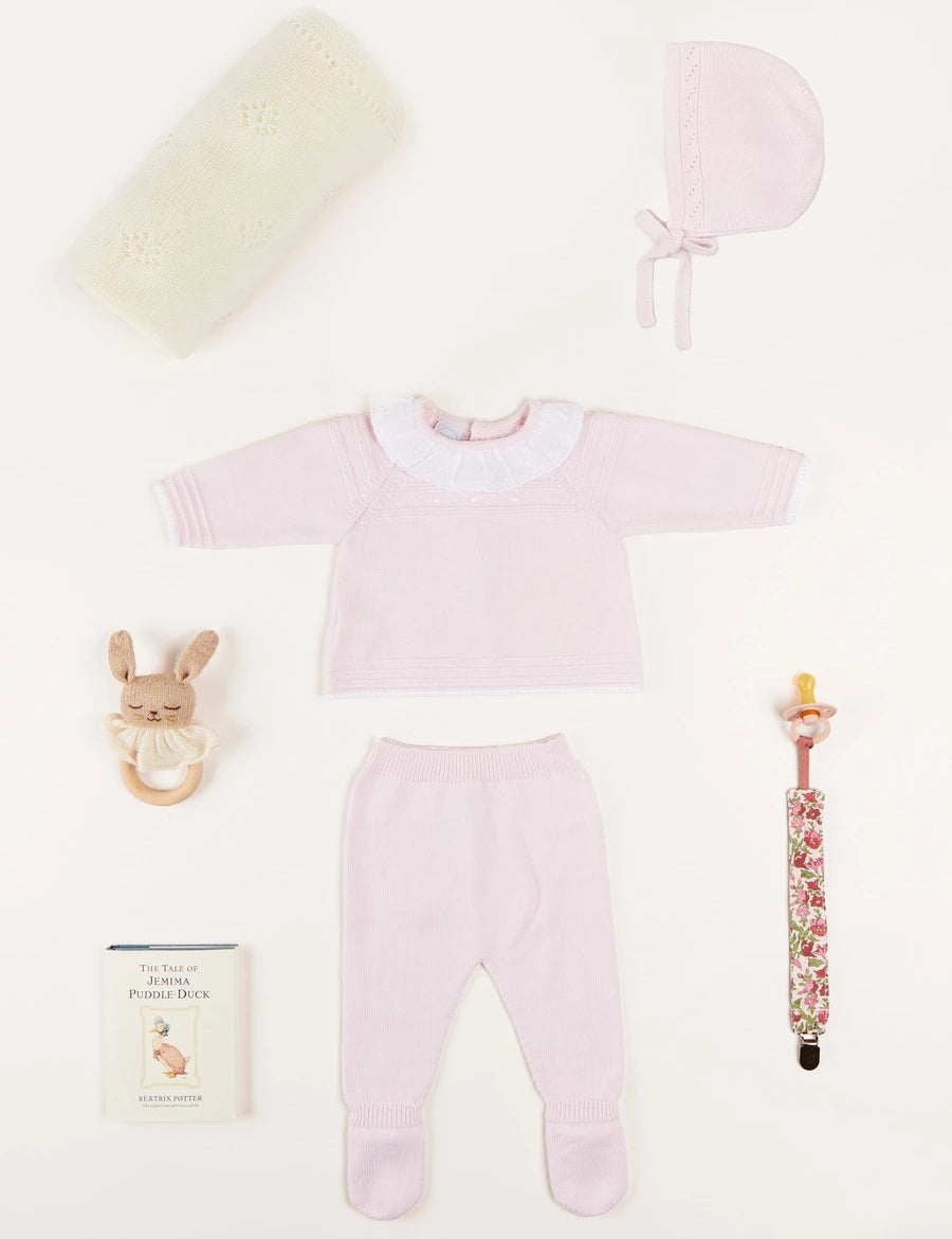 The Pink Knitted Newborn Look Look  from Pepa London
